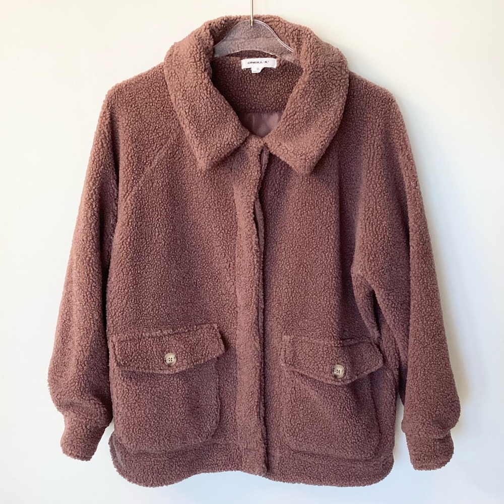 O’Neill Makenna Solid Pile Sherpa Jacket - Mauve - M